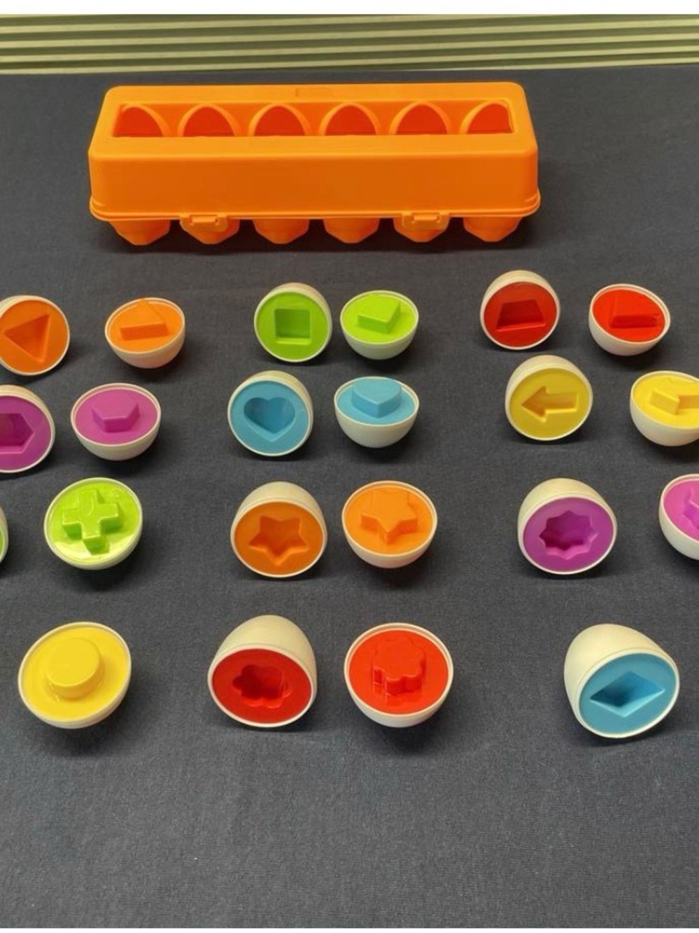 Montessori Matching Eggs Shape Sorter Set